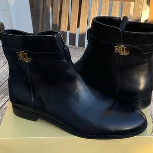 Ralph Lauren Black Ankle Boots